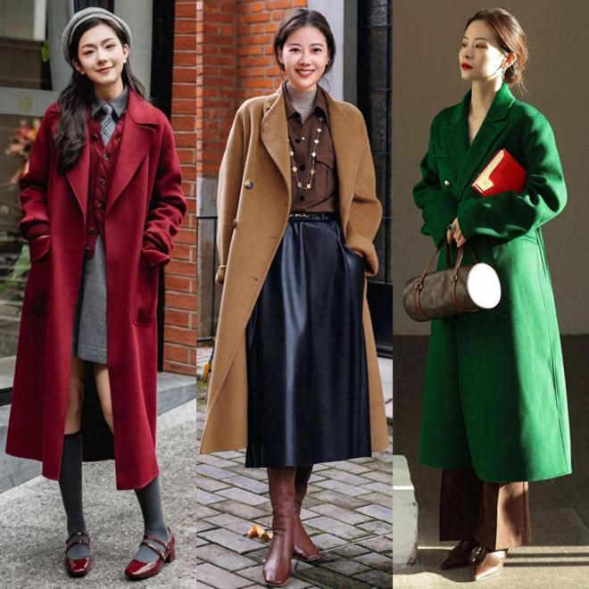 “大衣+平底鞋”减龄洋气又高级这才是40+女生该有的时髦穿搭(图1)