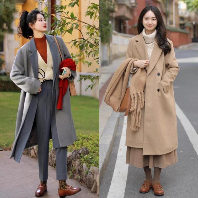 “大衣+平底鞋”减龄洋气又高级这才是40+女生该有的时髦穿搭(图2)