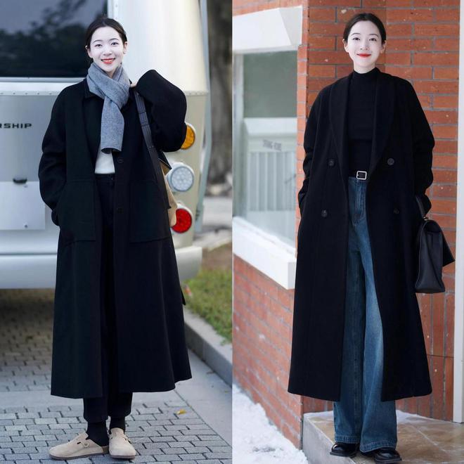 “大衣+平底鞋”减龄洋气又高级这才是40+女生该有的时髦穿搭(图8)